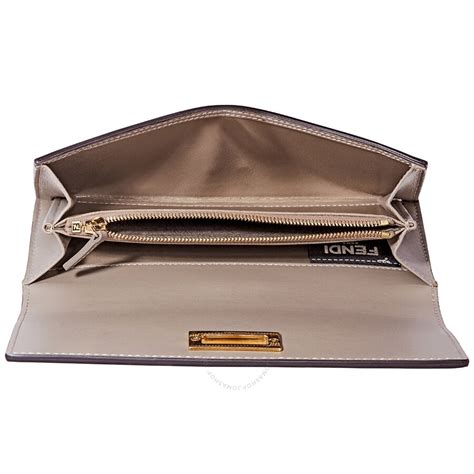 fendi leather continental flap wallet|fendi peekaboo wallet.